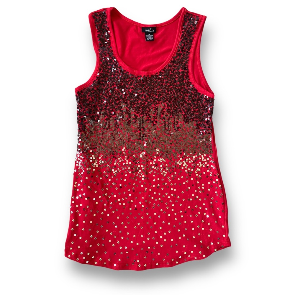 NEW Rue21 Tank with ombré sequins party top